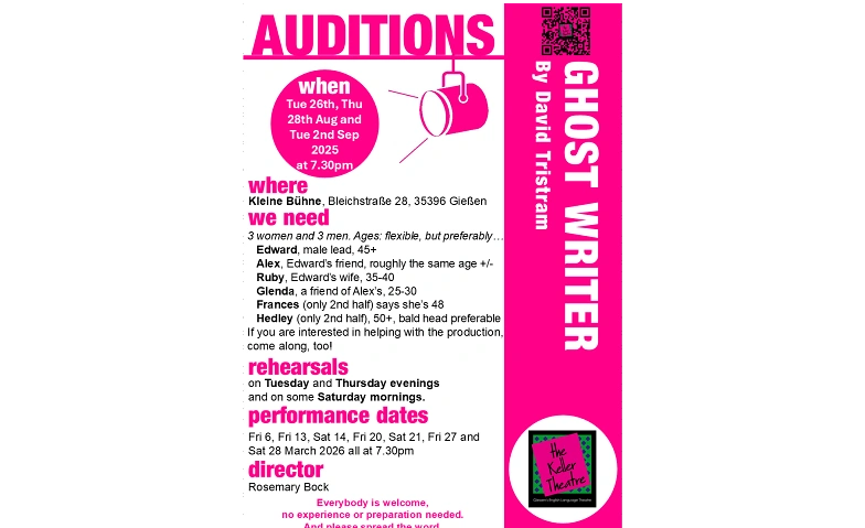 Event-Image for 'The Keller Theatre: Auditions for "Ghost Writer"'